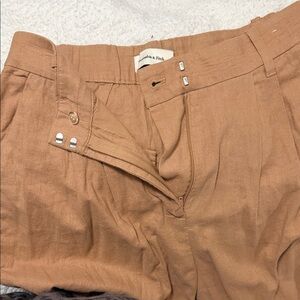 Abercrombie & Fitch Tan Linen-Blend Pants